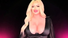 Cute blonde with big boobs solo