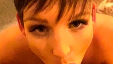 Nasty brunette pornstar with big boobs