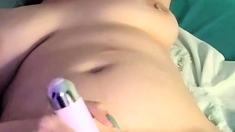 Chubby Brunette Big Boobs Dildo Masturbation