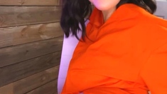 Close up BJ cumshot