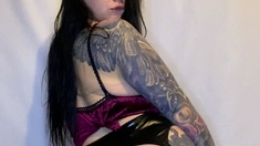 Brunette seductress working her big boobs and hot ass