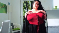 Sexy smoking hot brunette with big boobs and a fat rounf ass