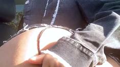 Amateur Outdoor Brunette Masturbates