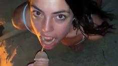 Beautiful piss drinker