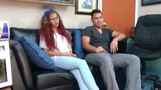 DAYANARA TAYLOR fuck on casting couch with CUCK ex watching