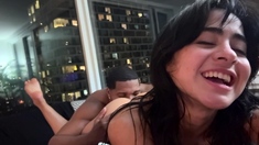 Amateur Busty Brunette Babe Blowjobs POV