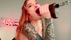 Big boobs milf masturbates with her dildo