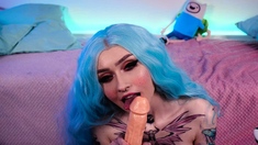 Brunette MILF sucks and fucks a big cock