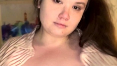 Big boobs milf masturbates with her dildo