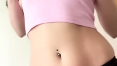 Solo booty assed babe ass toying masturbation in hi def