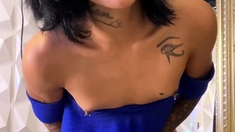 Solo ladyboy masturbation