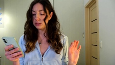 Brunette Solo Darling Masturbating At Home