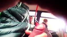 Two girls watch bus flasher