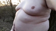 Chubby Masturbates In The Woods