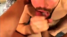 Bearded Stud Cumslut Eats Again - And Cums